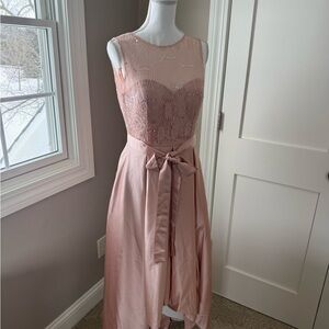 Elegant Pink Sleeveless Dress